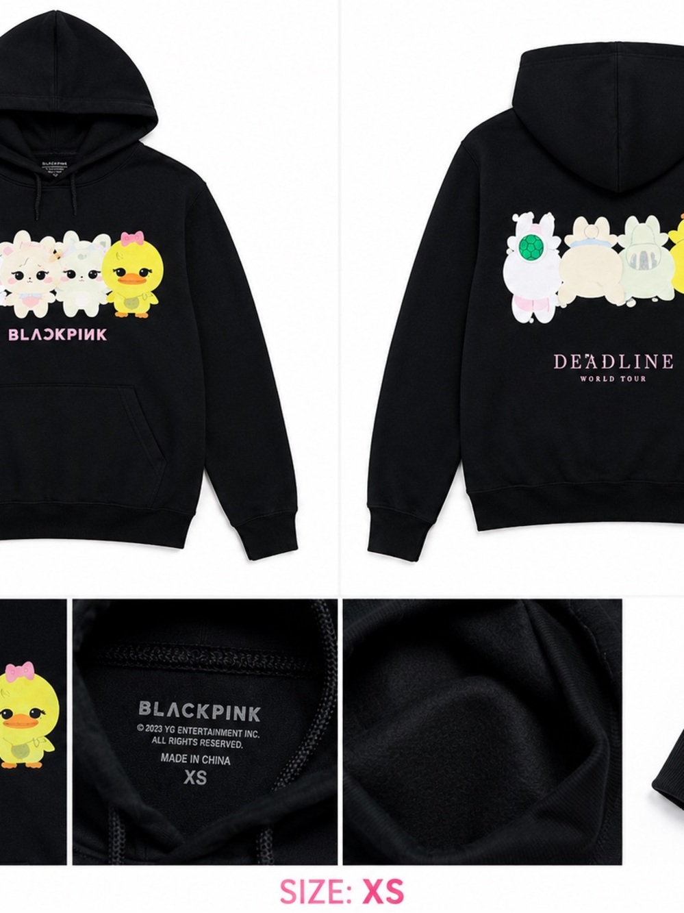 x DEADLINE Black Graphic Hoodie - Black